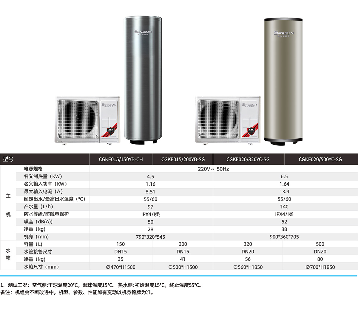 家用静态式空气能热水器-产品展示